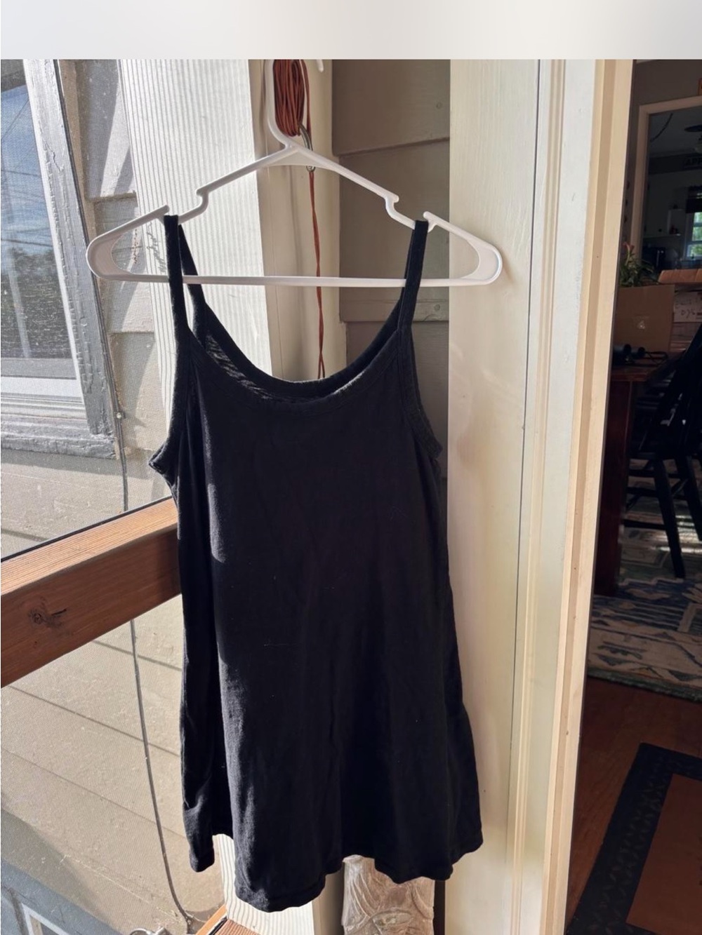 Black Women's Scoop Neck Tank Top Dress